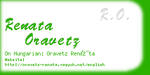 renata oravetz business card